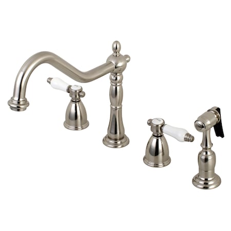 Widespread Kitchen Faucet, Brushed Nickel